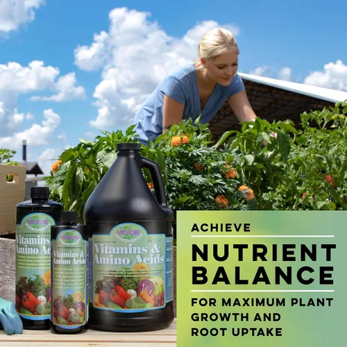 Vista 2 de Microbe Life Hydroponics Vitaminas y aminoácidos prémium esenciales para un máximo crecimiento de las plantas y absorción de raíces, uso