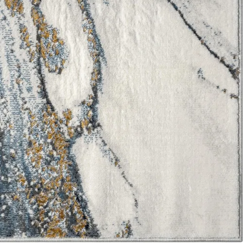 Vista 8 de LUXE WEAVERS - Alfombra abstracta de efecto mármol azul 2x3