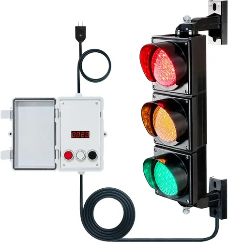 Vista 10 de Juego de luces de tráfico/parada/marcha de 100mm (4 pulgadas) AC85-265V, carcasa de PC impermeable IP65 (controlador de 103 botones)
