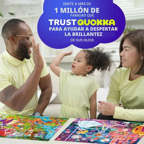 Vista 2 de QUOKKA Rompecabezas para niños de 4 a 6 años – Pack de 4 rompecabezas de 60 piezas para niños – Juego de rompecabezas de cuentos de hadas