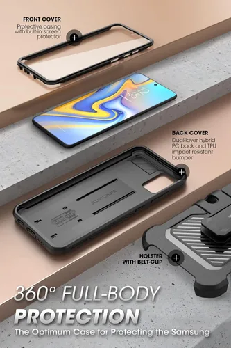 Vista 4 de SUPCASE Funda para Samsung Galaxy A71 5G [no para A71 5G UW Verizon], [Protector de pantalla integrado, soporte y clip para cinturón] Funda