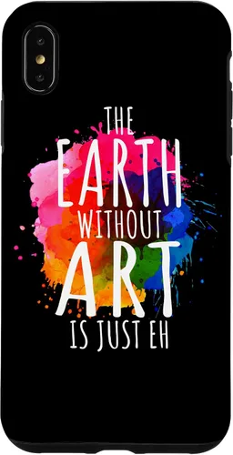 Vista 11 de Funda para iPhone 16 Earth Without Art Is Just Eh, artista de pintura, juego de palabras, arte
