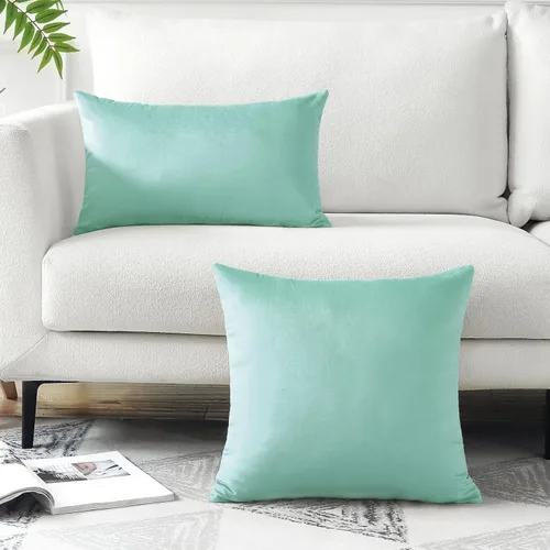 Vista 4 de Artscope Fundas de Almohada de Terciopelo de Lujo Fundas de Almohadas Cuadradas Decorativas Fundas de Cojines Suaves Sólidas para Sofá de Sala Sofá