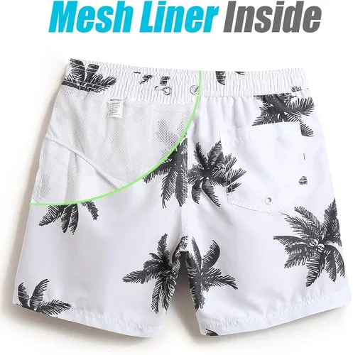 Vista 3 de maamgic Mens Slim Fit Quick Dry Swim Shorts Swim Trunks 7 inch Mens Bathing Suits with Mesh Lining