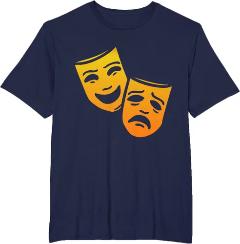 Vista 43 de Comedia y tragedia griega teatro máscaras camiseta