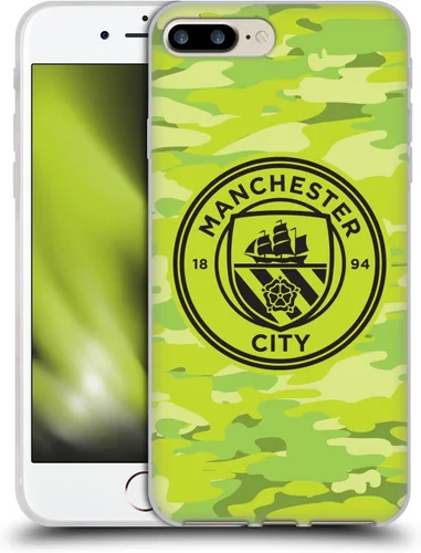 Vista 233 de Head Case Designs Funda de gel con licencia oficial del Manchester City Man City FC Blue Moon Badge Camou [protección de grado militar] compatible