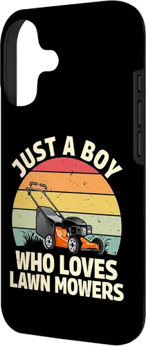 Vista 2 de just a boy who Loves Lawn mowers Funny Gardening Lover Art Case for iPhone 17