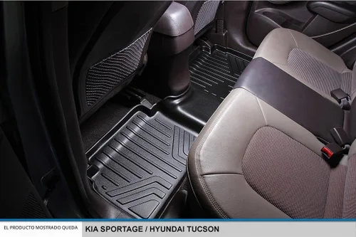 Vista 4 de SMARTLINER Juego de alfombrillas de piso de ajuste personalizado de 2 filas para Hyundai Tucson 2010-2013