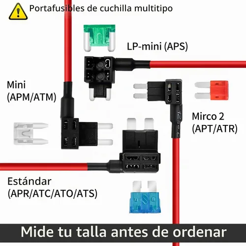 Vista 6 de Kit de fusibles MuHize Micro2 - 35 piezas de fusibles Micro2 tipo cuchilla (5A, 7.5A, 10A, 15A, 20A, 25A, 30A) con herramienta extractora