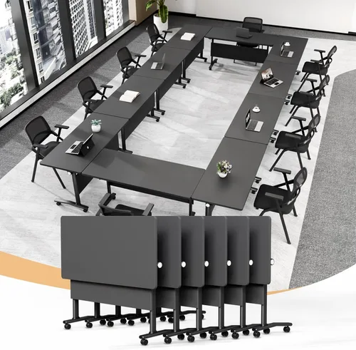 Vista 81 de Mesa de conferencias plegable, mesa de sala de conferencias con ruedas, mesa de conferencias plegable modular, mesas de reuniones de entrenamiento