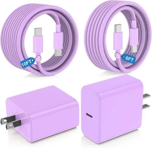 Vista 20 de Paquete de 2 bloques de cargador USB C de 100 W, adaptador de pared de Negro