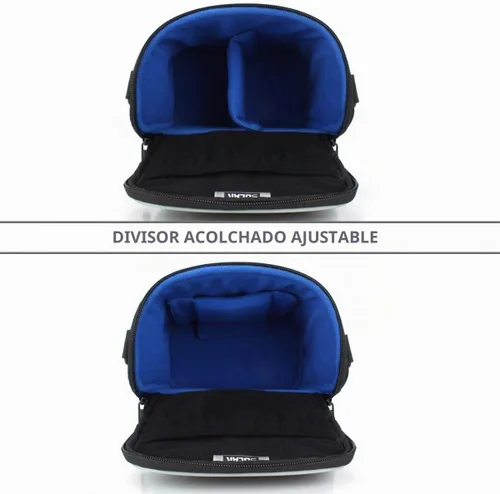 Vista 4 de USA GEAR Bolsa compacta para guardar cámara con cobertor para lluvia y correa para hombro Negro