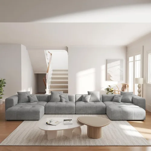 Vista 13 de JACH Sofás seccionales de 2 plazas, sofá moderno de oficina, sofá modular de dos plazas, sofá cama acogedor para apartamento, dormitorio, sala