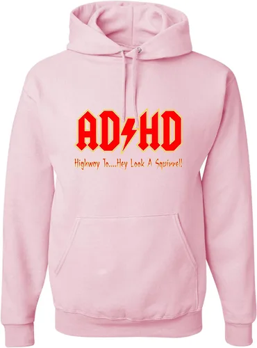 Vista 65 de Go All Out Sudadera con capucha para hombre y mujer con texto en inglés "Highway To Hey Look A Squirrel