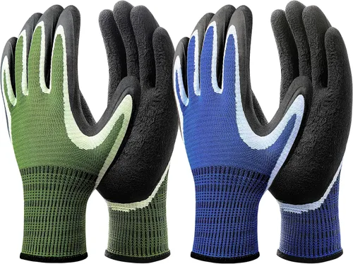 Vista 8 de DOFOWORK Gardening Gloves - 6 Pair Gardening Gloves for Women/Men, Breathable Natural Latex Garden Gloves with Grip