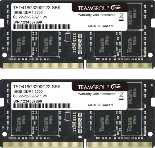 Vista 11 de TEAMGROUP Elite DDR4 de 8 GB individual 3200 MHz PC4-25600 CL22 sin búfer, no ECC 1.2 V SODIMM 260 pines para laptop estilo Notebook, PC, módulo