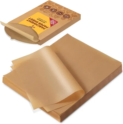 Vista 14 de Katbite 265 hojas de papel pergamino de 10 x 15 pulgadas, papel de hornear sin blanquear resistente, precortado y a prueba de aceite, perfecto