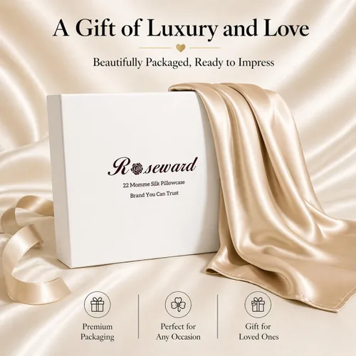 Vista 6 de Fundas de almohada de seda beige con cremallera, fabricadas en Estados Unidos, funda de almohada de seda real para piel propensa al acné