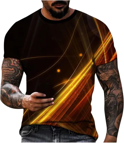 Vista 7 de Camisa de gran tamaño para hombre, casual, de manga corta, con estampado de llama 3D, ajuste holgado, cuello redondo