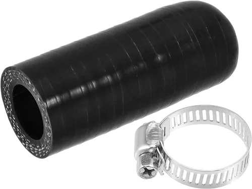 Vista 21 de uxcell 1 Unidades 0.236 in ID silicona refrigerante tapa con abrazadera para calentador de refrigerante derivación vacío puerto de agua negro