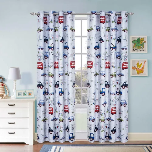 Vista 9 de GYROHOME Cortina de oscurecimiento de habitación con estampado de animales para niños y niños, con ojales, aislamiento térmico, ahorro de ruido, 2