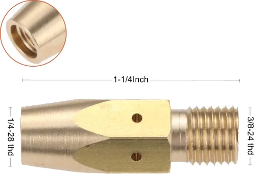 Vista 4 de Paquete de 26 accesorios para pistola de soldadura MIG de 0.035 pulgadas para pistola Miller M25 M40 Hobart H