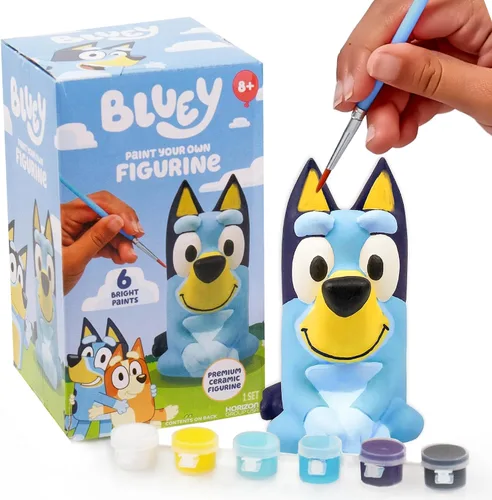 Vista 11 de Figurita de Bingo para Pintar Bluey, Figurita de Bingo de Cerámica para Pintar, Incluye 6 Pinturas Acrílicas, Pincel, Juguetes Bluey, Adornos