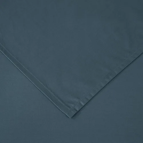 Vista 6 de Chezmoi Collection Solid China Blue - Juego de sábanas de sarga de algodón 100% de 250 hilos, tamaño Queen, 4 piezas, suaves, transpirables, lisas