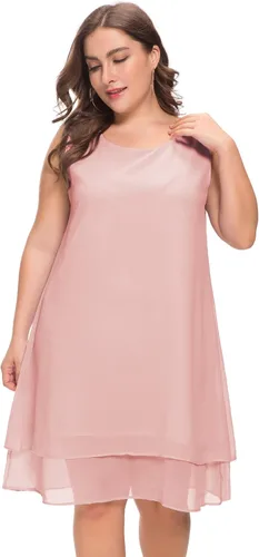 Vista 3 de LIDLIT Vestido de gasa para mujer, 2 piezas, vestidos de madre de la novia, manga larga, hasta la rodilla, vestidos de chaqueta..