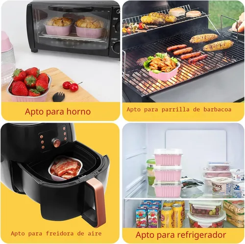 Vista 5 de LNYZQUS - Paquete de 120 mini moldes para pasteles de 10 onzas con tapas