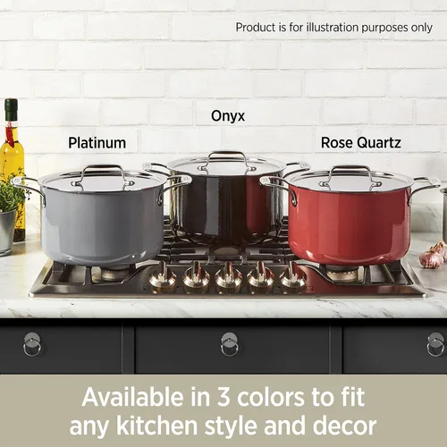 Vista 8 de All-Clad FUSIONTEC - Olla para sopa de cerámica natural con núcleo de acero, 4 cuartos de galón, ónix