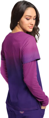 Vista 2 de KOI Lite 370PR Ombre Reform - Camisa de uniforme médico, de color degradado, para mujer