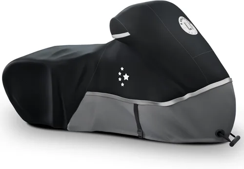 Vista 12 de Funda para motocicleta 420D resistente para todas las estaciones, universal, impermeable, protección al aire libre, 86" XL, funda para vehículo/negro