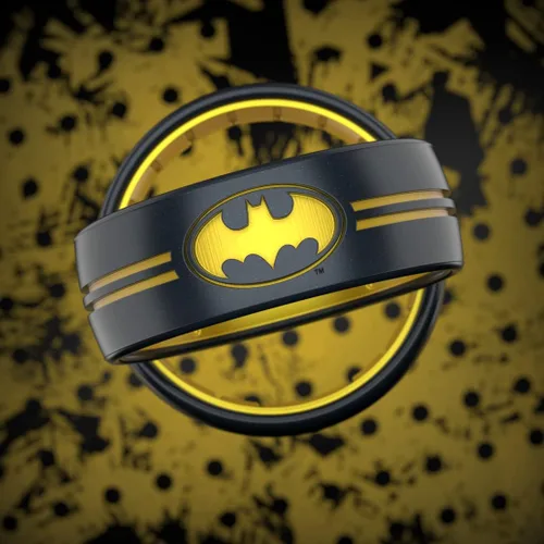 Vista 2 de Enso Rings Colección DC Comics Anillo de silicona grabada cómodo, transpirable y seguro Batman, Superman, The Flash y Wonder Woman