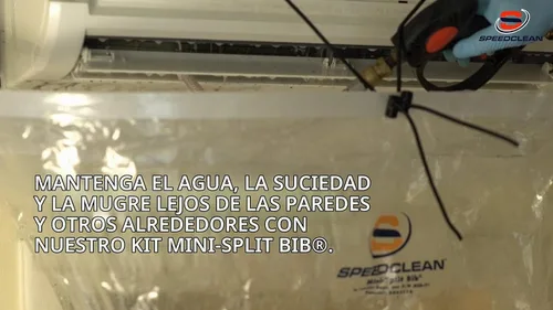 Vista 4 de SpeedClean, MSB-KIT, juego mini de limpieza tipo babero para aire acondicionado.