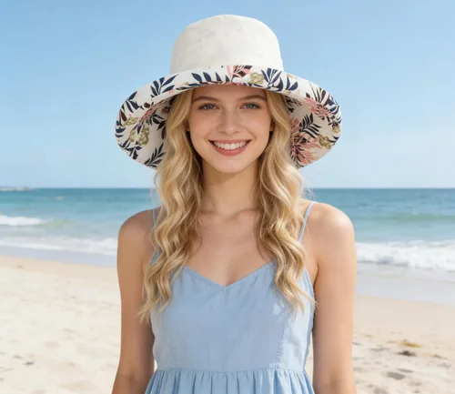 Vista 4 de Sombreros de ala ancha para el sol, para verano, playa, para exteriores, protección UV, sombreros de pesca