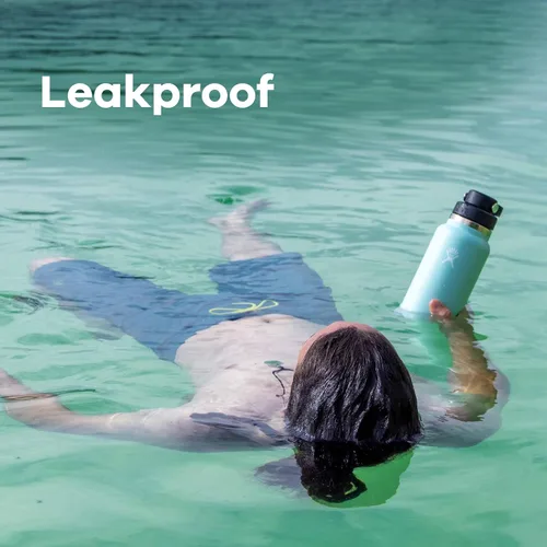 Vista 5 de Hydro Flask Botella de agua – Acero inoxidable aislado – Tapa de boca ancha para chug, antiderrames, a prueba de fugas en rocío de 40 onzas Dew