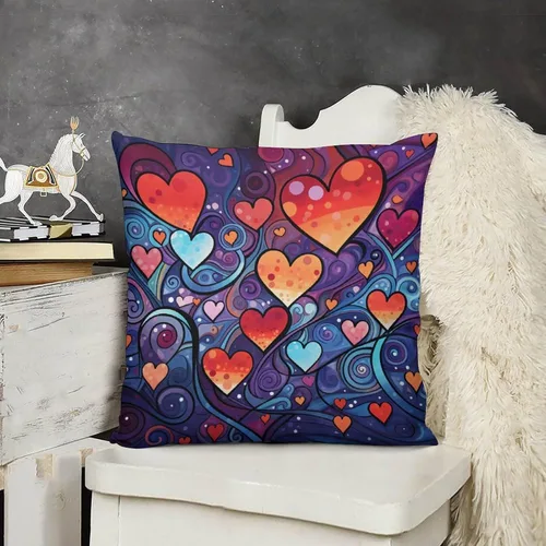 Vista 17 de Funda de almohada decorativa abstracta con textura de mármol naranja, rosa y verde, suave, doble cara, 12 x 12 pulgadas, con textura de mármol