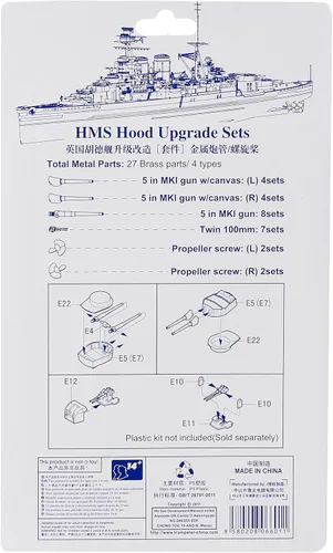 Vista 3 de Trumpeter HMS Hood Battleship Upgrade Set para #5302 (escala 1/350)
