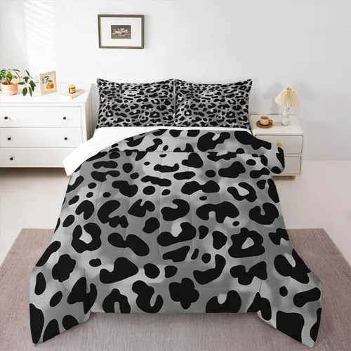 Vista 30 de Erosebridal Juego de edredón rosa para niñas, ropa de cama con estampado de animales para niños y adolescentes, juego de ropa de cama colorido