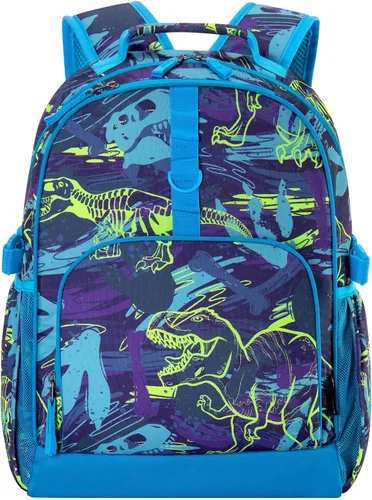 Vista 13 de Choco Mocha Mochila para niños de escuela primaria con correa para el pecho de 17 pulgadas, Gradiente de arco, 17 pulg., Classic