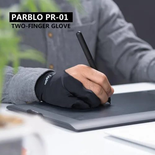 Vista 8 de Parblo PR01 - Guante de dibujo para tableta de dibujo, apto para mano derecha e izquierda