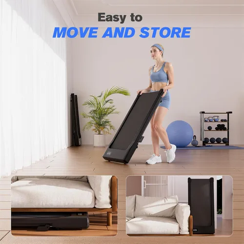 Vista 4 de Walking Pad with 6% Incline, 300LBS Capacity Under Desk Treadmill for Home Office, Quiet Portable Mini Treadmill with App & Remote Control, No