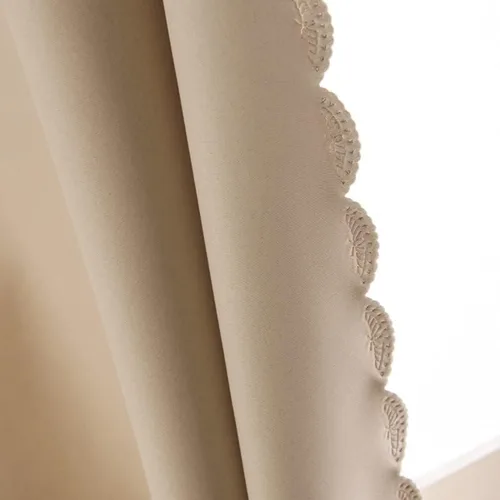 Vista 4 de GYROHOME Cortinas opacas autoadhesivas con diseño superior para ventana de cocina, paneles de cortina con aislamiento térmico y alzapaños sin Beige