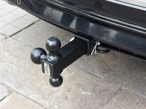 Vista 3 de TOPTOW - Enganche de remolque de 3 bolas con soporte de bola, bolas de remolque negras de 1-7/8", 2" y 2-5/16", se adapta a receptores de enganche