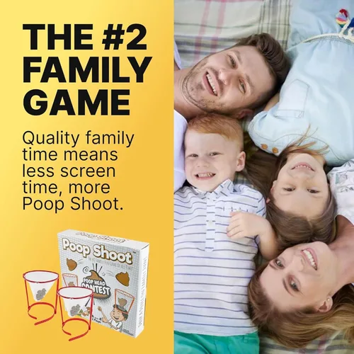 Vista 7 de Fairly Odd Novelties Juego de aro de cabeza – Divertido juego de lanzamiento de emoji de caca para familiares y amigos, divertido regalo de broma