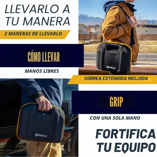 Vista 7 de Funda rígida, bolsa de almacenamiento acolchada de ajuste personalizado con cremalleras YKK, carcasa de ajuste perfecto y correa ancha