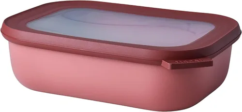 Vista 9 de Mepal Cirqula - Recipiente circular rectangular para almacenar y servir alimentos de 67.6 fl oz / 68 onzas con tapas transparentes, perfecto