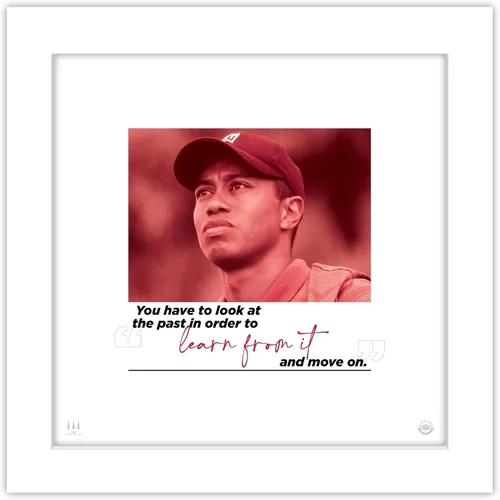 Vista 9 de Trends International Gallery Pops Tiger Woods - Arte de pared con frase "Learn from it", versión enmarcada en negro, 12 x 12 pulgadas Versión
