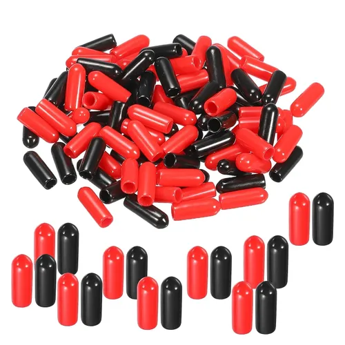 Vista 71 de MECCANIXITY 50 unids tapas de goma Surtido de 0.079 in PVC vinilo tornillo rosca protector para tornillo tornillo negro rojo